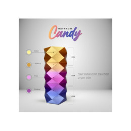 Filament Azurefilm - PLA Silk - Rainbow - 1kg - 1.75mm